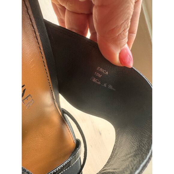 Donald Pliner black buckled retro ERICA slide sandal  size 10 - Picture 9 of 15